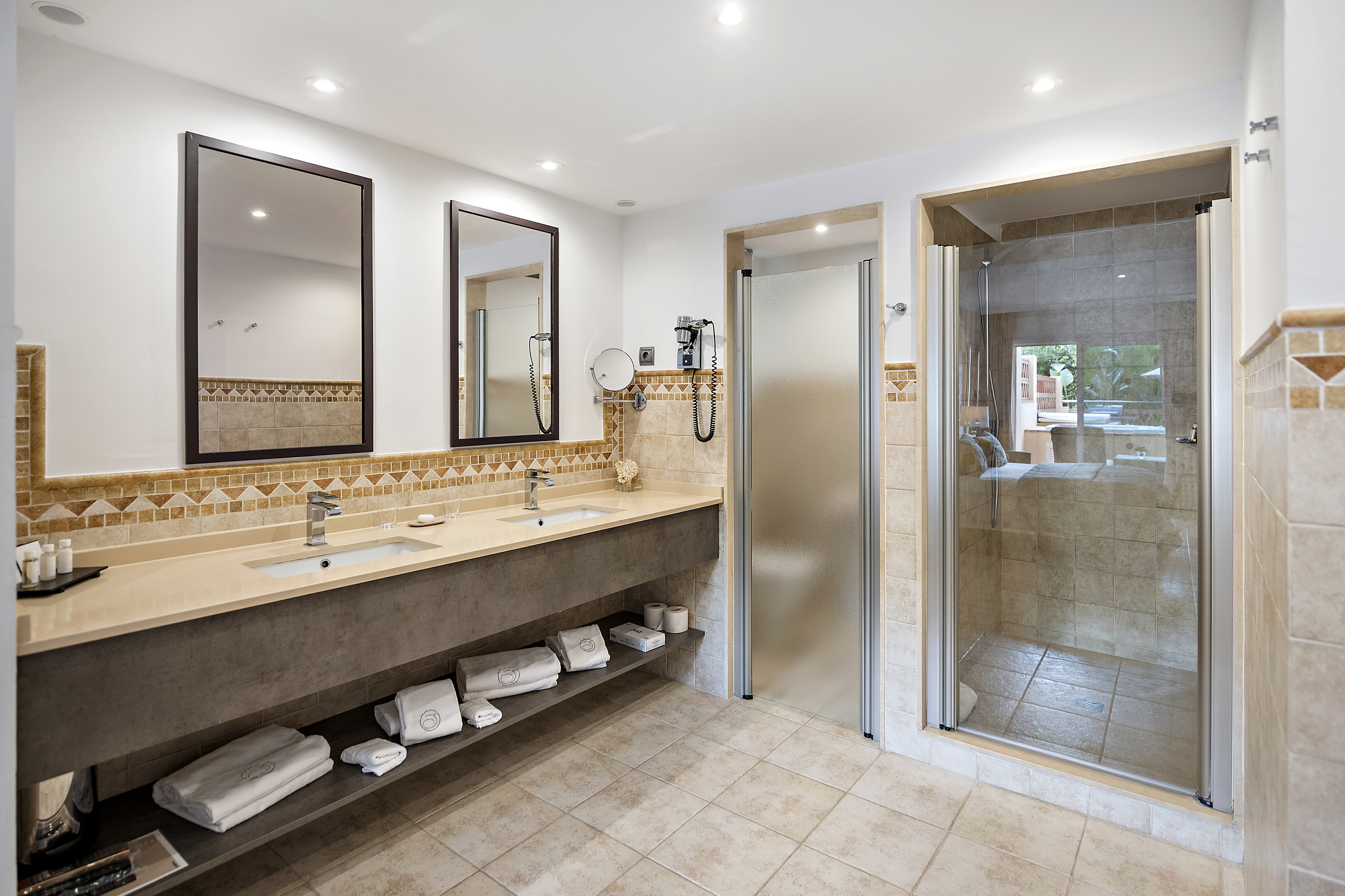 Guest room bath at the Wyndham Grand Costa del Sol in Mijas Costa, Other than US/Canada