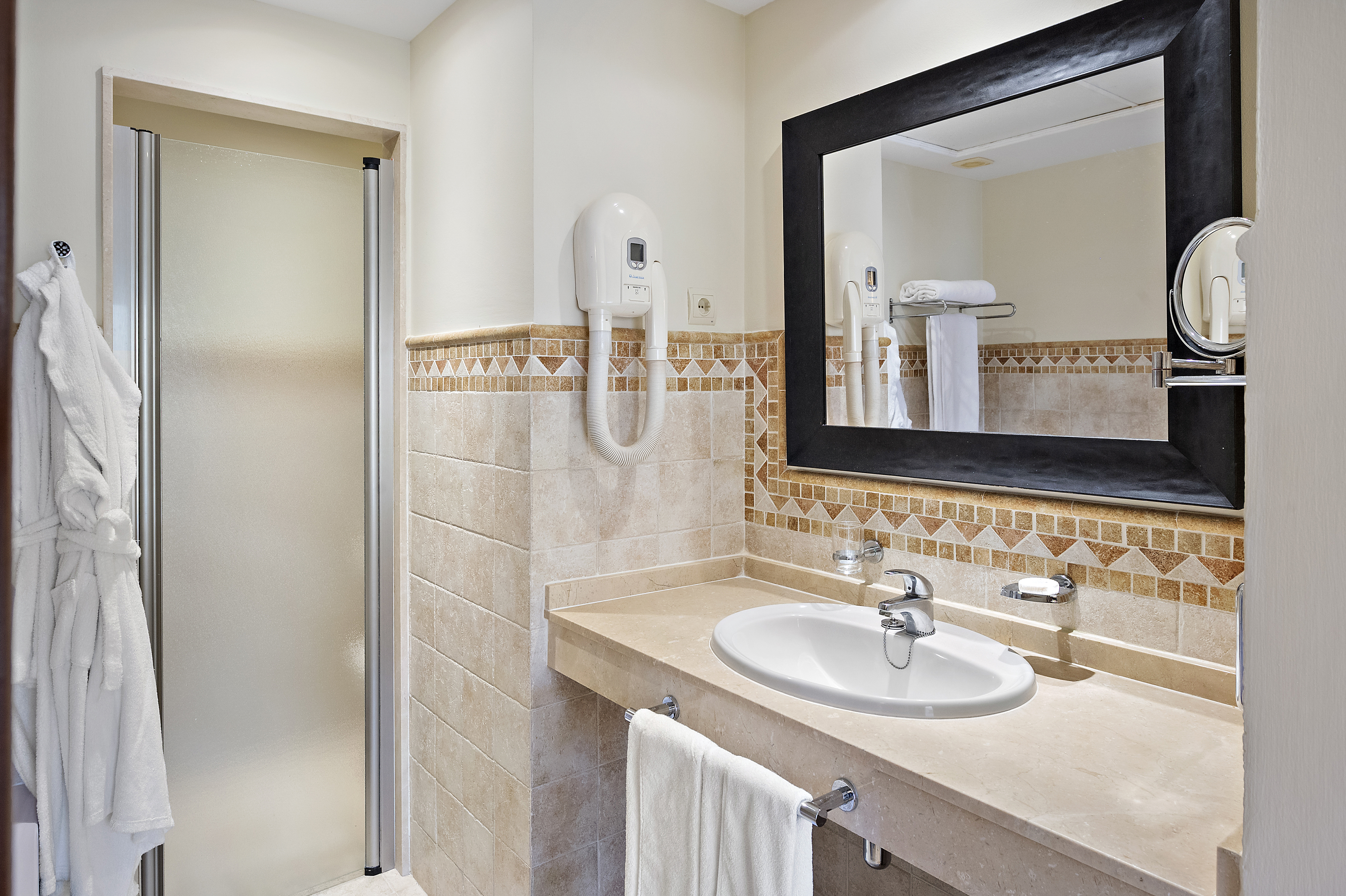 Guest room bath at the Wyndham Grand Costa del Sol in Mijas Costa, Other than US/Canada