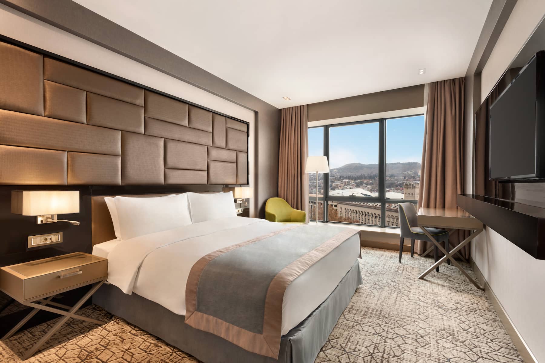 Guest room at the Wyndham Grand Tbilisi in Tbilisi, Other than US/Canada