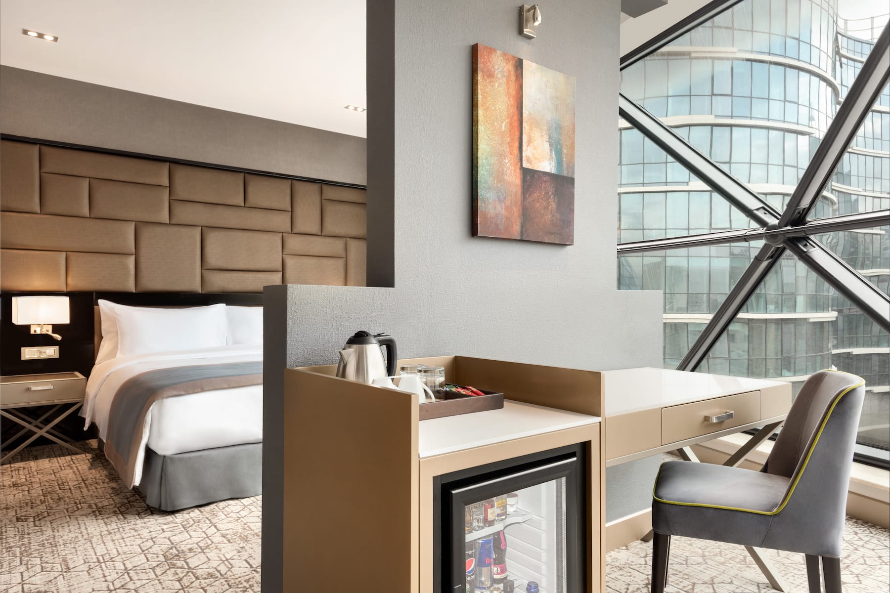 Guest room at the Wyndham Grand Tbilisi in Tbilisi, Other than US/Canada