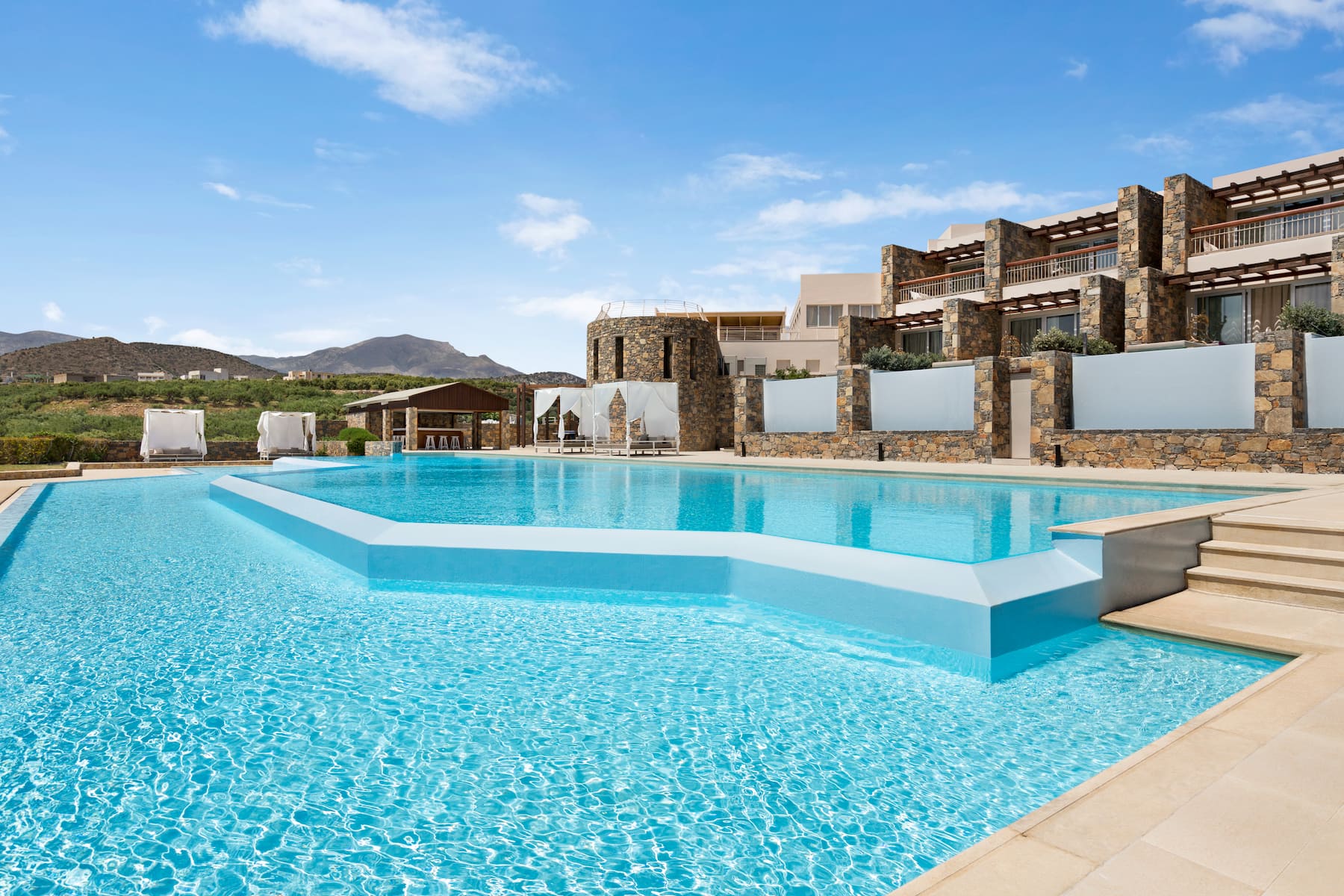 Pool bar at the Wyndham Grand Crete Mirabello Bay in Agios Nikolaos, Other than US/Canada