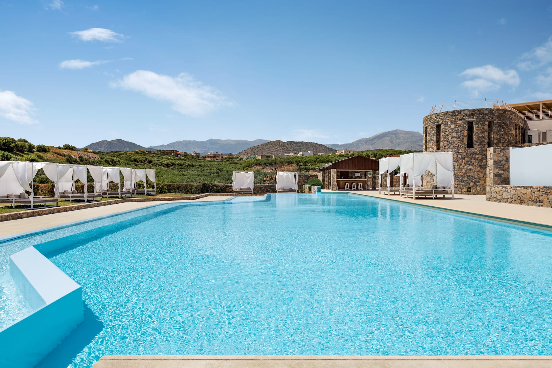 Pool bar at the Wyndham Grand Crete Mirabello Bay in Agios Nikolaos, Other than US/Canada