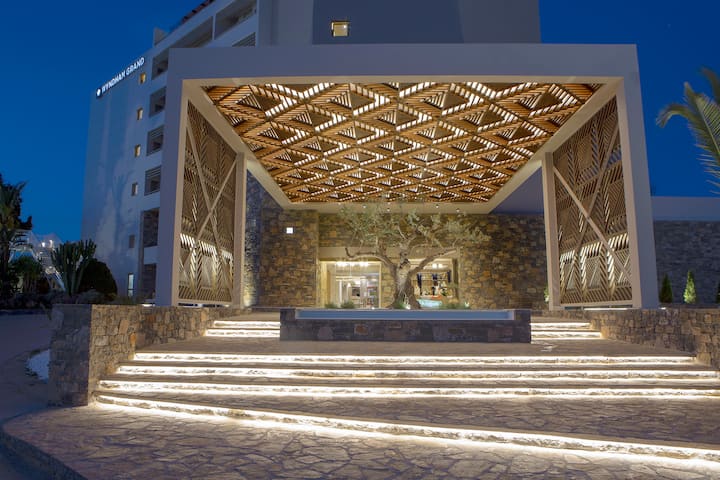 Exterior of Wyndham Grand Crete Mirabello Bay hotel in Agios Nikolaos, Other than US/Canada