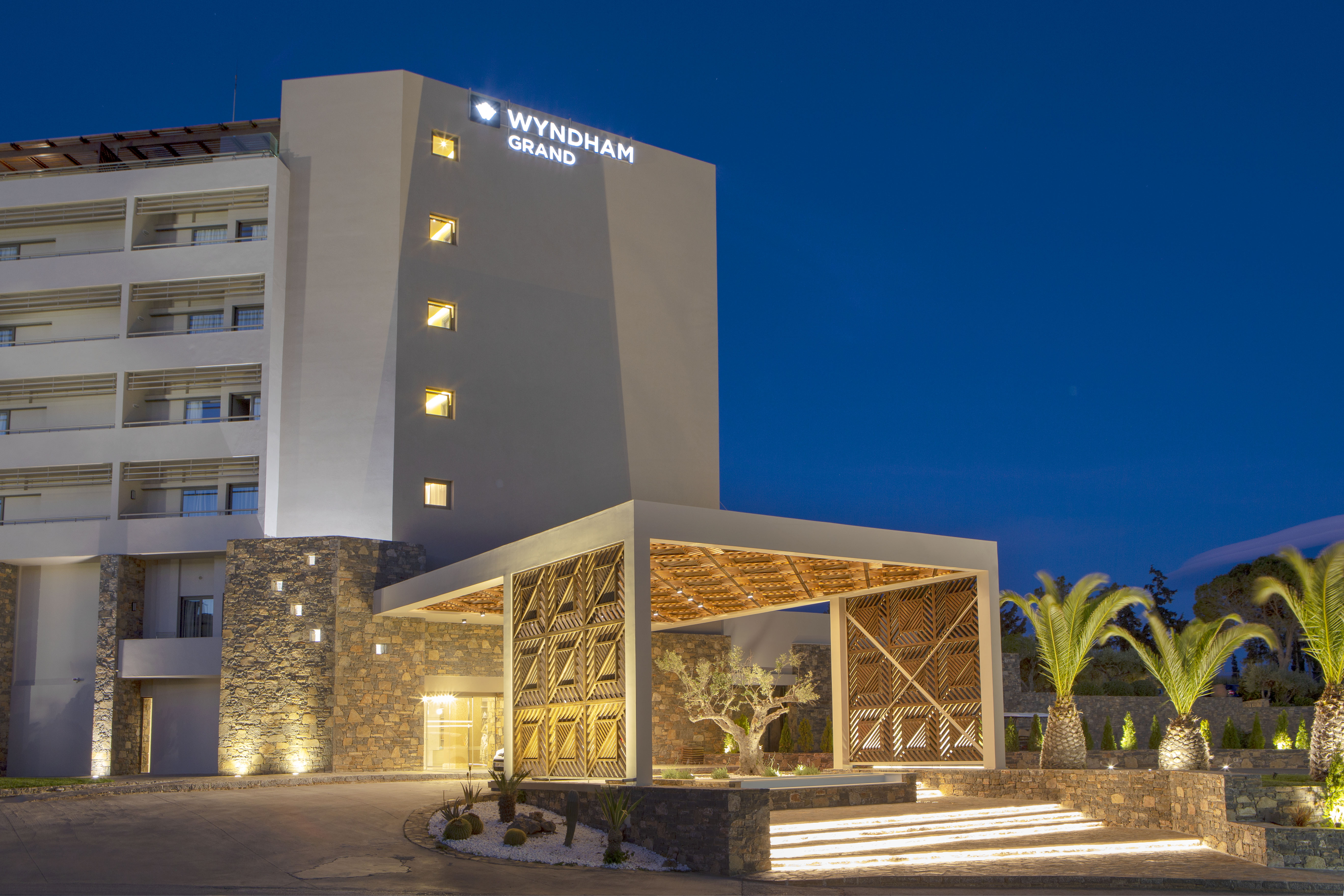 Exterior of Wyndham Grand Crete Mirabello Bay hotel in Agios Nikolaos, Other than US/Canada