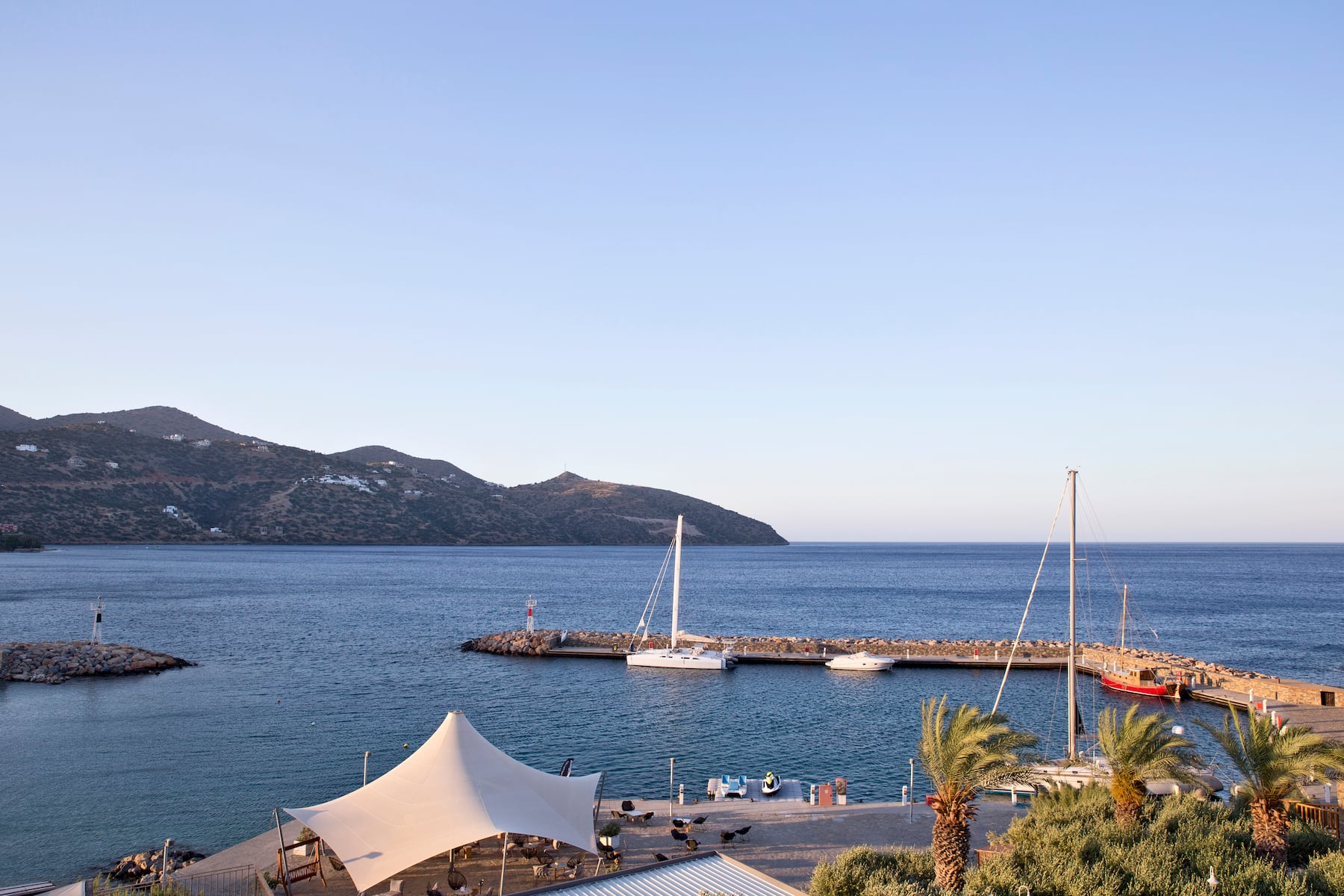 Aerial View of Wyndham Grand Crete Mirabello Bay hotel in Agios Nikolaos, Other than US/Canada