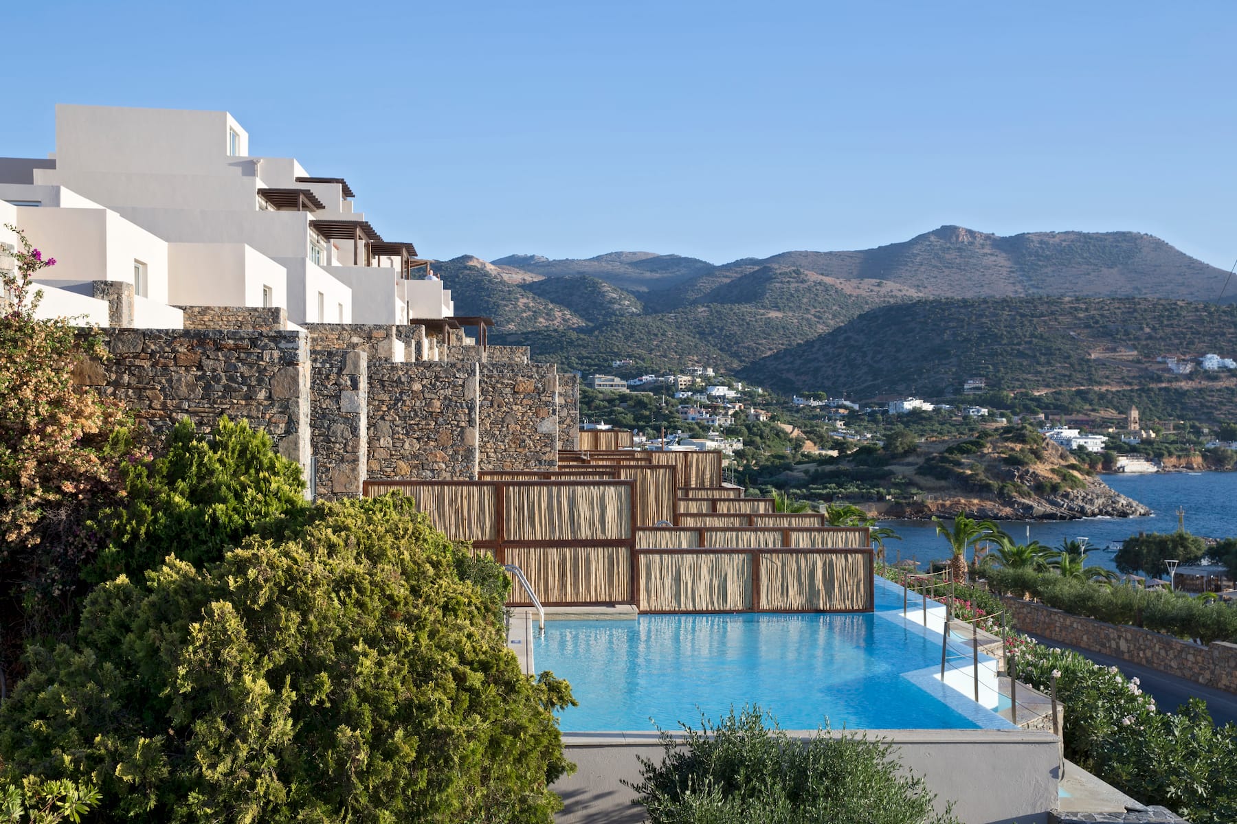 Aerial View of Wyndham Grand Crete Mirabello Bay hotel in Agios Nikolaos, Other than US/Canada