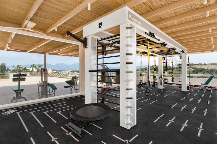 Fitness room at Wyndham Grand Crete Mirabello Bay in Agios Nikolaos, Other than US/Canada