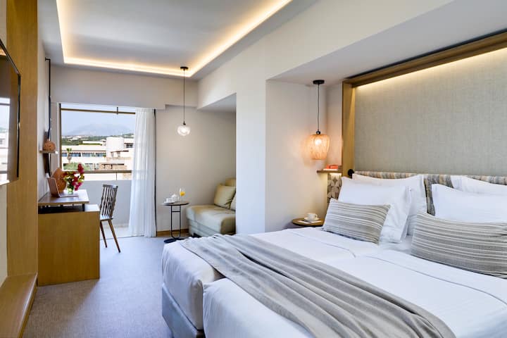 Guest room at the Wyndham Grand Crete Mirabello Bay in Agios Nikolaos, Other than US/Canada