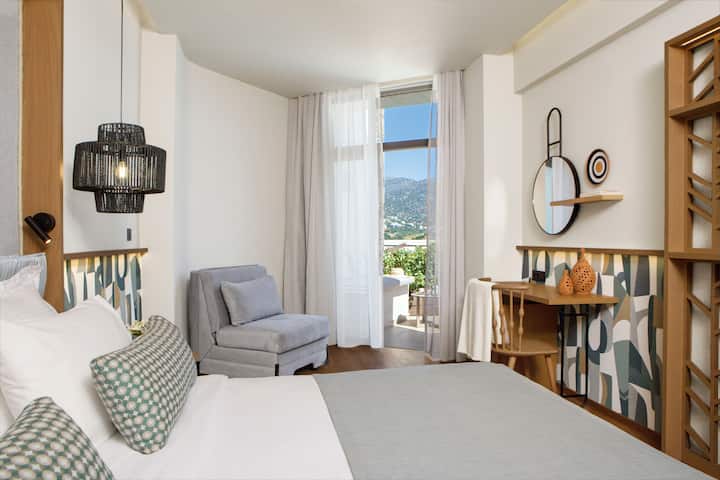 Guest room at the Wyndham Grand Crete Mirabello Bay in Agios Nikolaos, Other than US/Canada