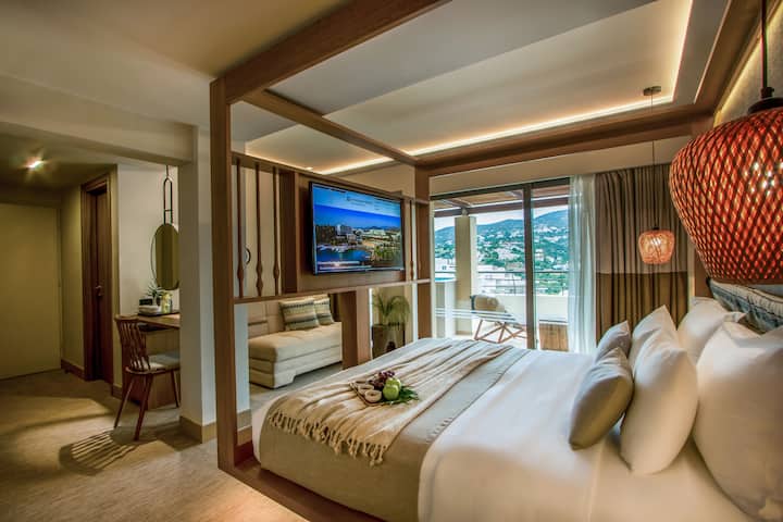 Guest room at the Wyndham Grand Crete Mirabello Bay in Agios Nikolaos, Other than US/Canada