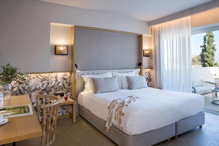 Guest room at the Wyndham Grand Crete Mirabello Bay in Agios Nikolaos, Other than US/Canada