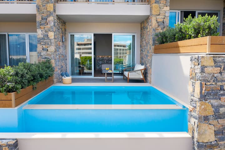 Guest room at the Wyndham Grand Crete Mirabello Bay in Agios Nikolaos, Other than US/Canada