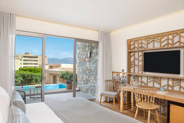 Guest room at the Wyndham Grand Crete Mirabello Bay in Agios Nikolaos, Other than US/Canada