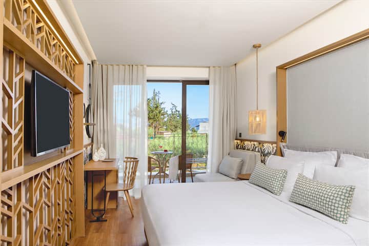 Guest room at the Wyndham Grand Crete Mirabello Bay in Agios Nikolaos, Other than US/Canada