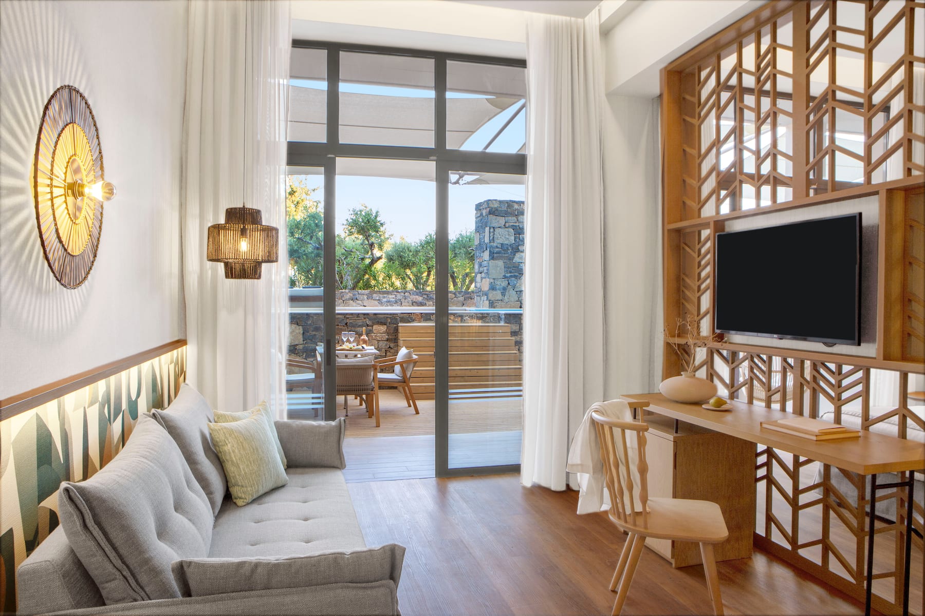 Guest room at the Wyndham Grand Crete Mirabello Bay in Agios Nikolaos, Other than US/Canada