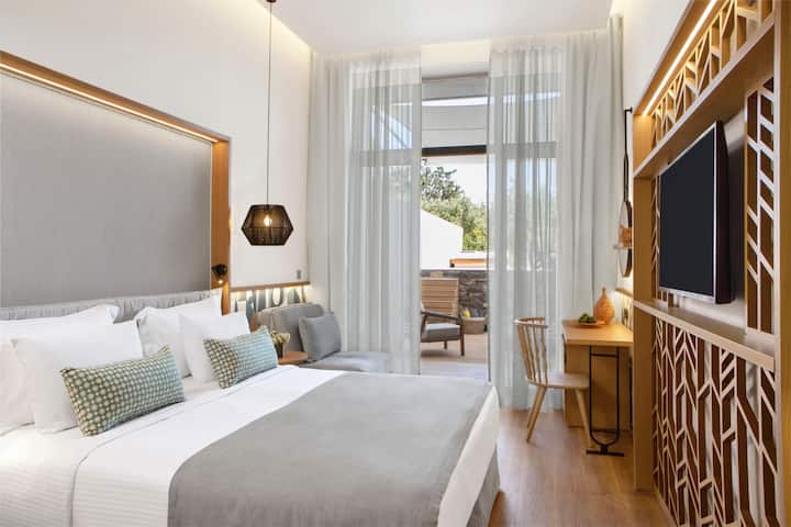 Guest room at the Wyndham Grand Crete Mirabello Bay in Agios Nikolaos, Other than US/Canada