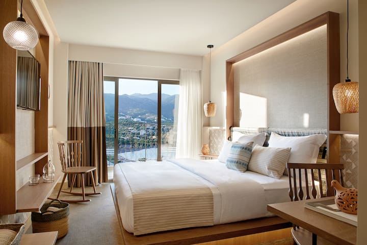 Guest room at the Wyndham Grand Crete Mirabello Bay in Agios Nikolaos, Other than US/Canada