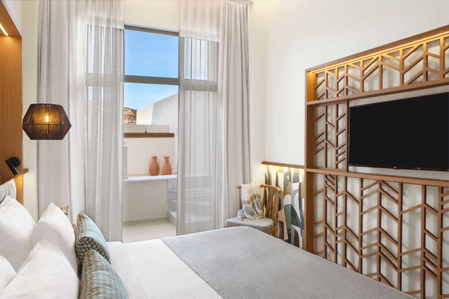 Guest room at the Wyndham Grand Crete Mirabello Bay in Agios Nikolaos, Other than US/Canada