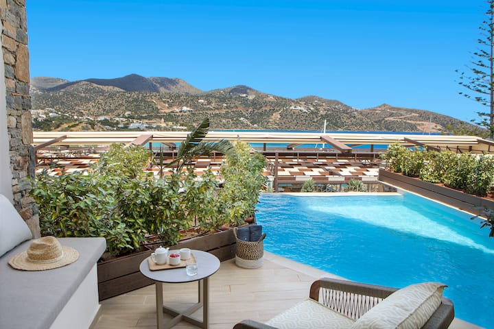 Guest room at the Wyndham Grand Crete Mirabello Bay in Agios Nikolaos, Other than US/Canada