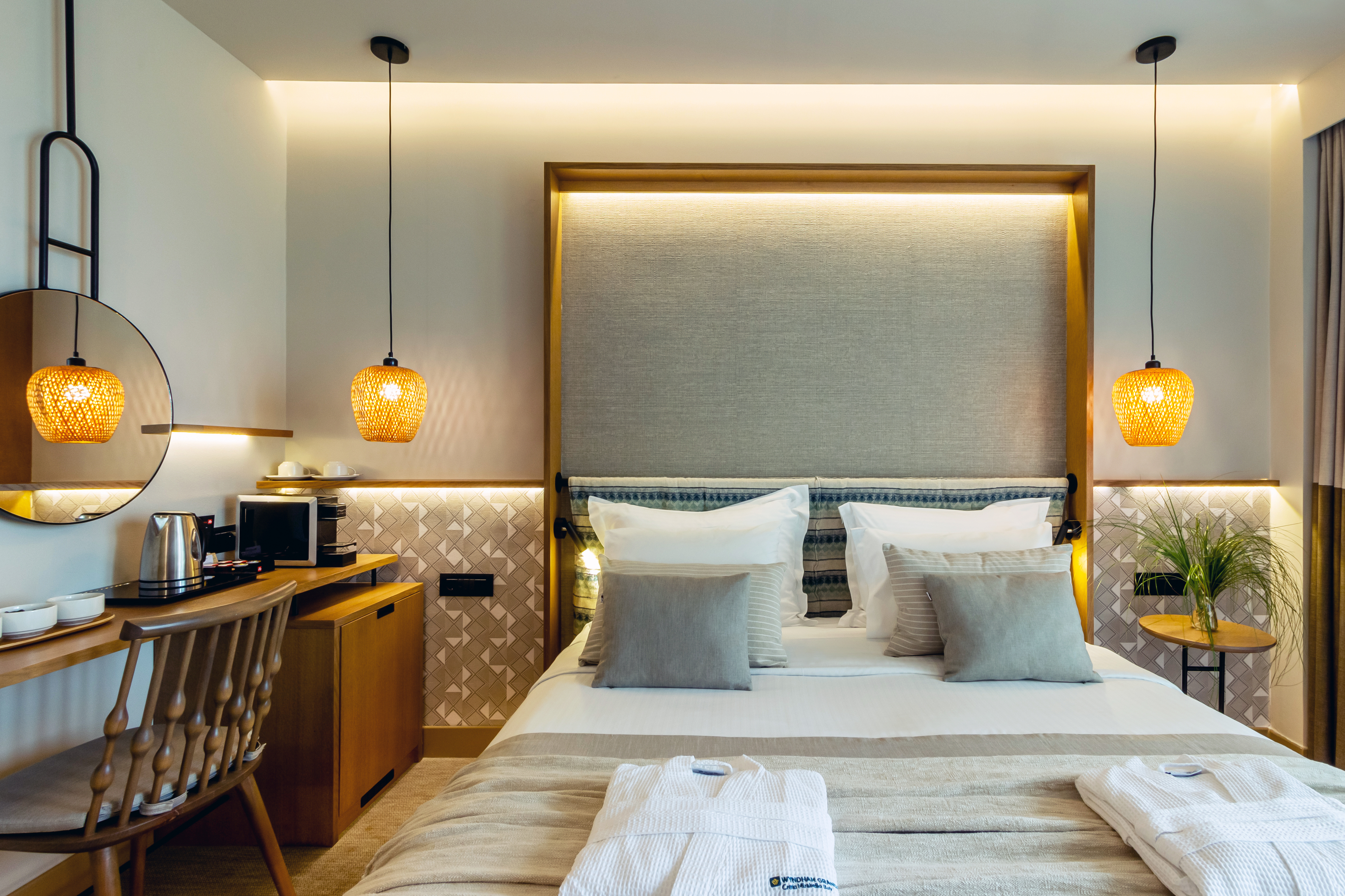 Guest room at the Wyndham Grand Crete Mirabello Bay in Agios Nikolaos, Other than US/Canada