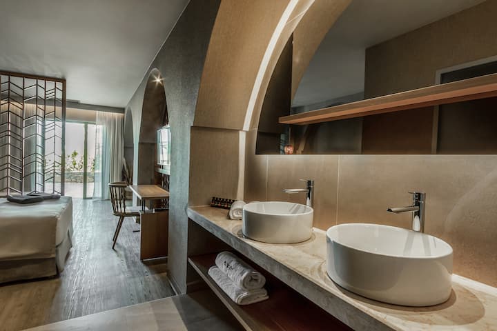 Guest room at the Wyndham Grand Crete Mirabello Bay in Agios Nikolaos, Other than US/Canada