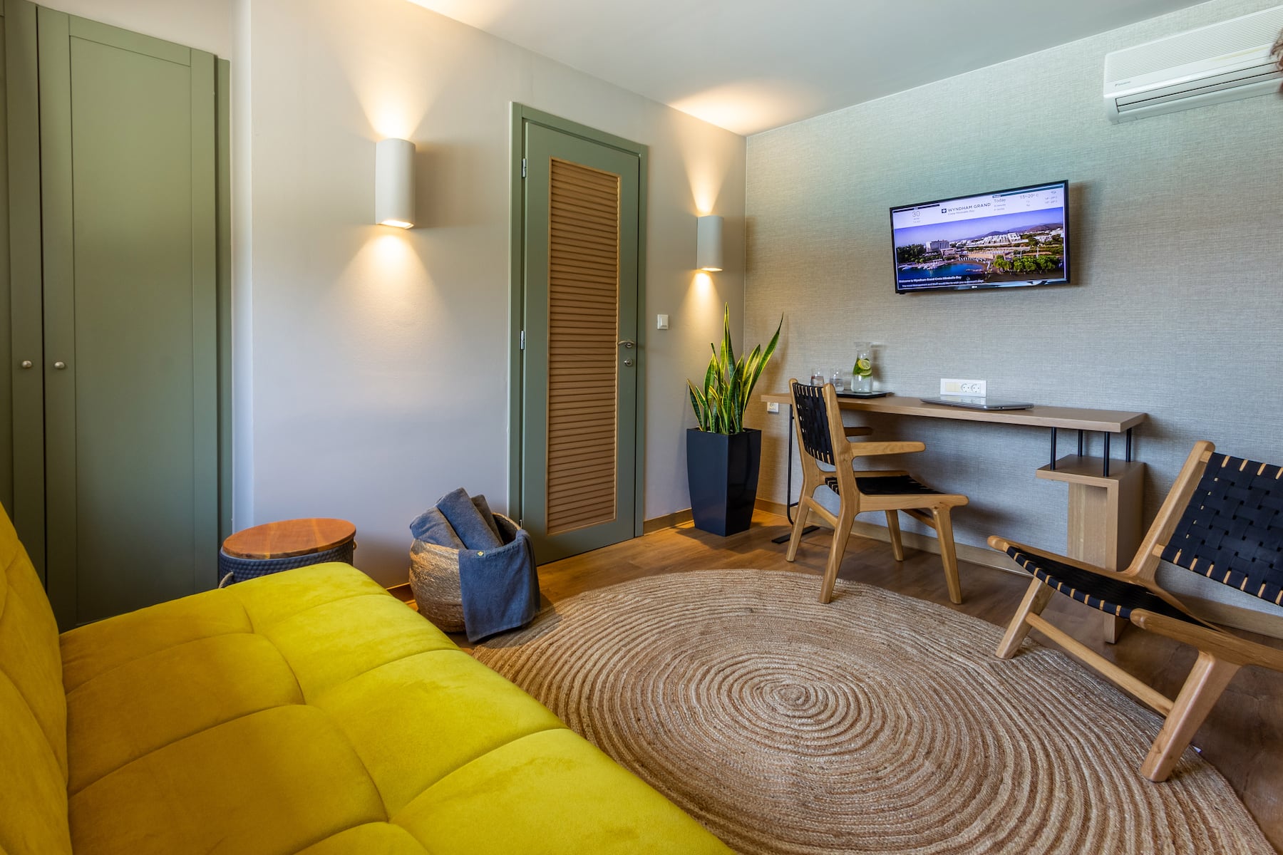 Guest room at the Wyndham Grand Crete Mirabello Bay in Agios Nikolaos, Other than US/Canada