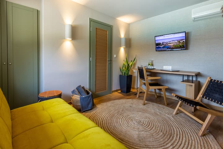 Guest room at the Wyndham Grand Crete Mirabello Bay in Agios Nikolaos, Other than US/Canada