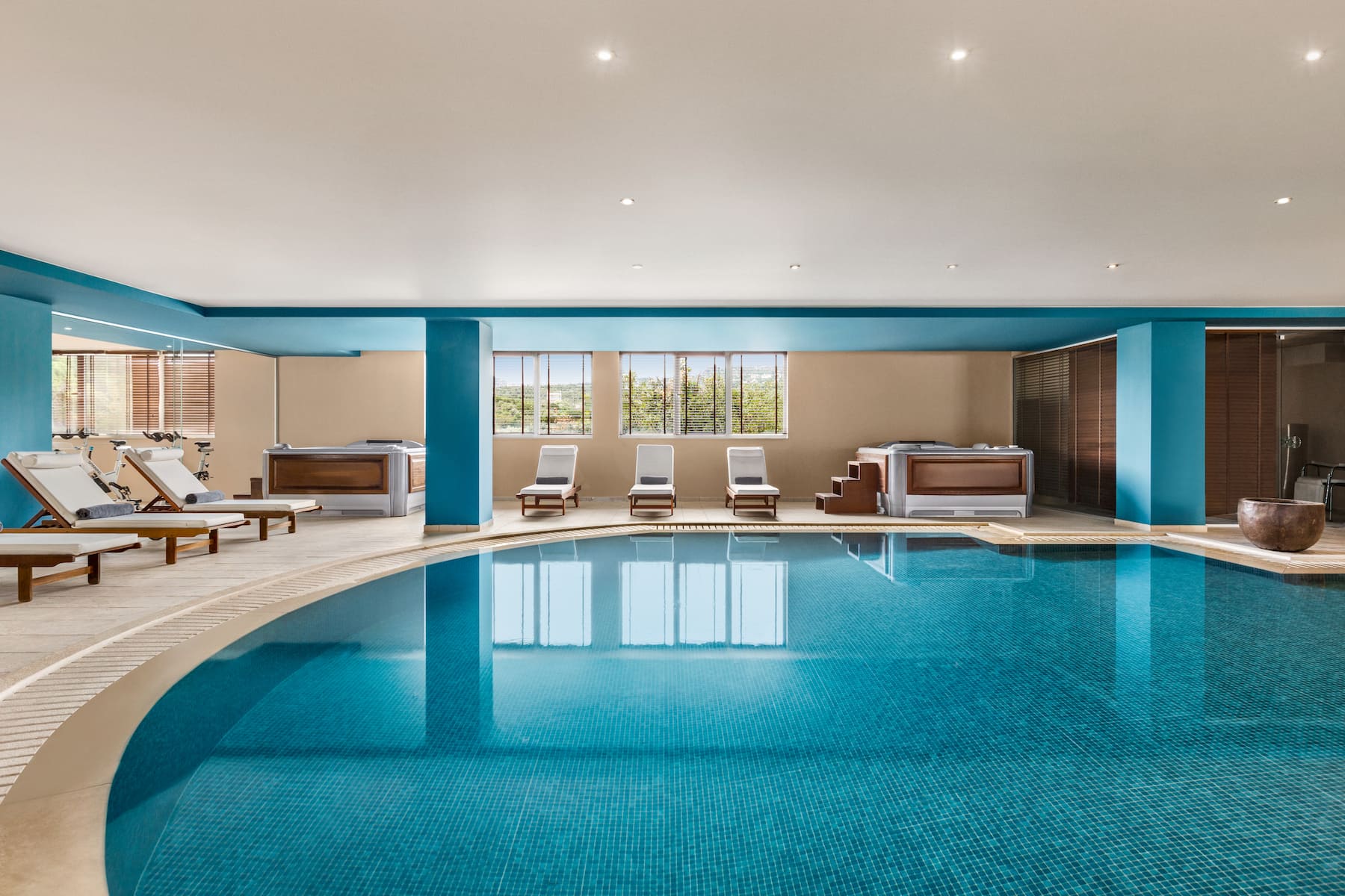 Indoor pool at the Wyndham Grand Crete Mirabello Bay in Agios Nikolaos, Other than US/Canada