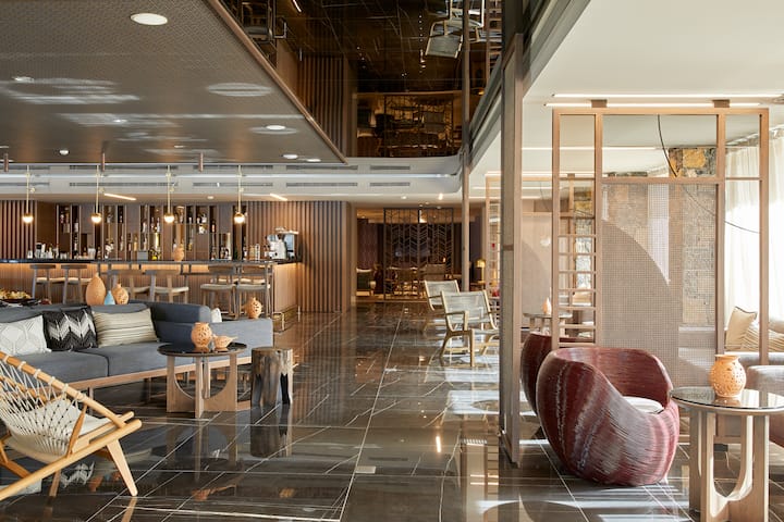 Wyndham Grand Crete Mirabello Bay lobby bar in Agios Nikolaos, Other than US/Canada