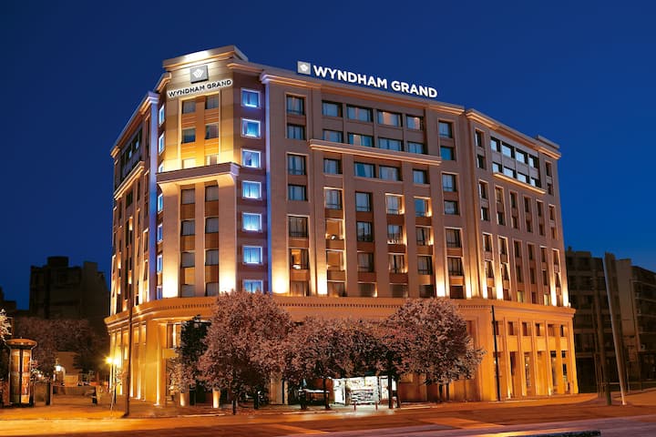 Exterior of Wyndham Grand Athens hotel in Athens, Other than US/Canada