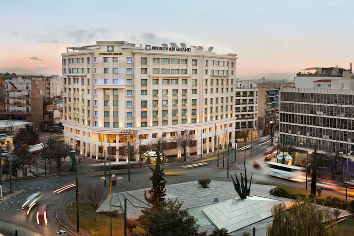 Exterior of Wyndham Grand Athens hotel in Athens, Other than US/Canada