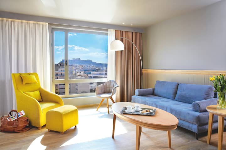 Guest room at the Wyndham Grand Athens in Athens, Other than US/Canada