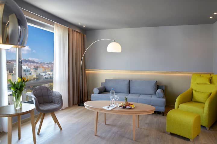 Guest room at the Wyndham Grand Athens in Athens, Other than US/Canada