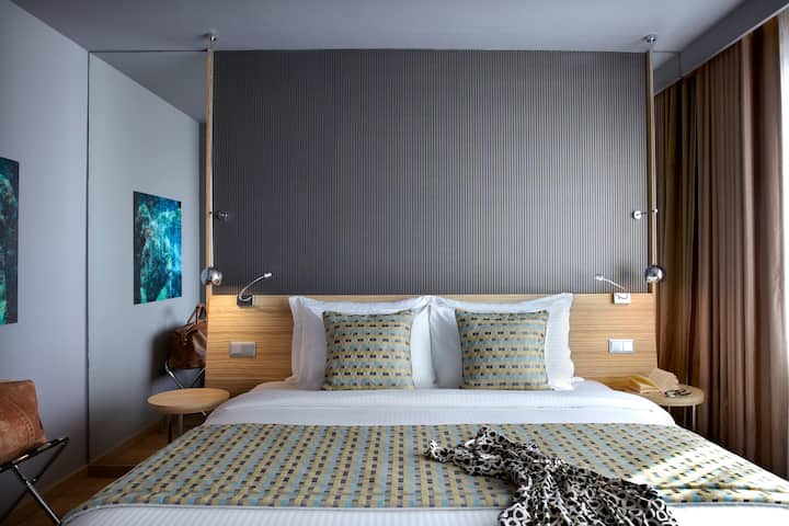 Guest room at the Wyndham Grand Athens in Athens, Other than US/Canada