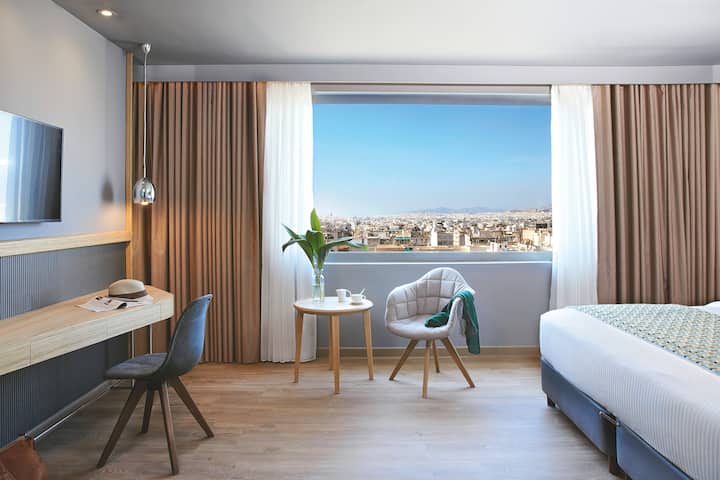 Guest room at the Wyndham Grand Athens in Athens, Other than US/Canada