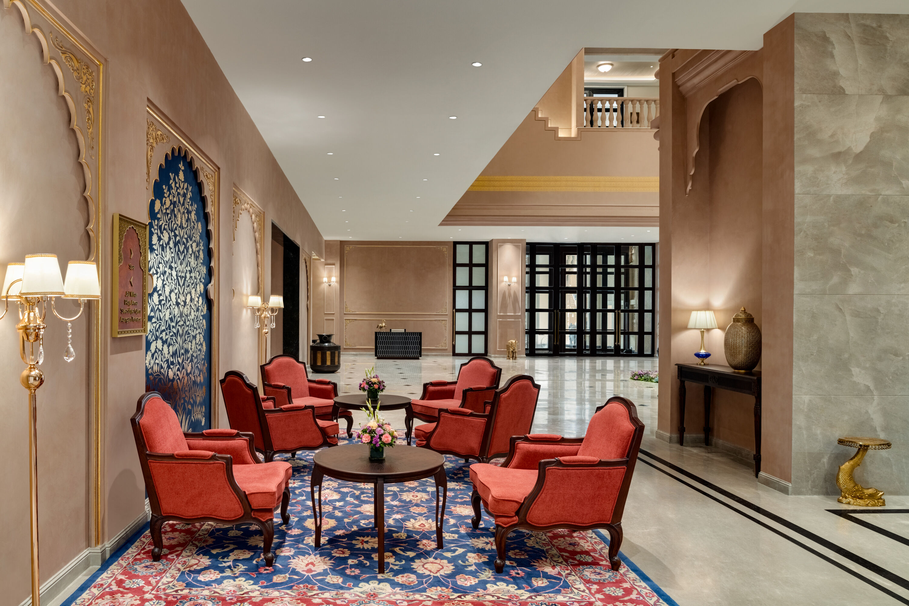 Wyndham Grand Udaipur Fateh Sagar Lake lobby atrium in Udaipur, Other than US/Canada