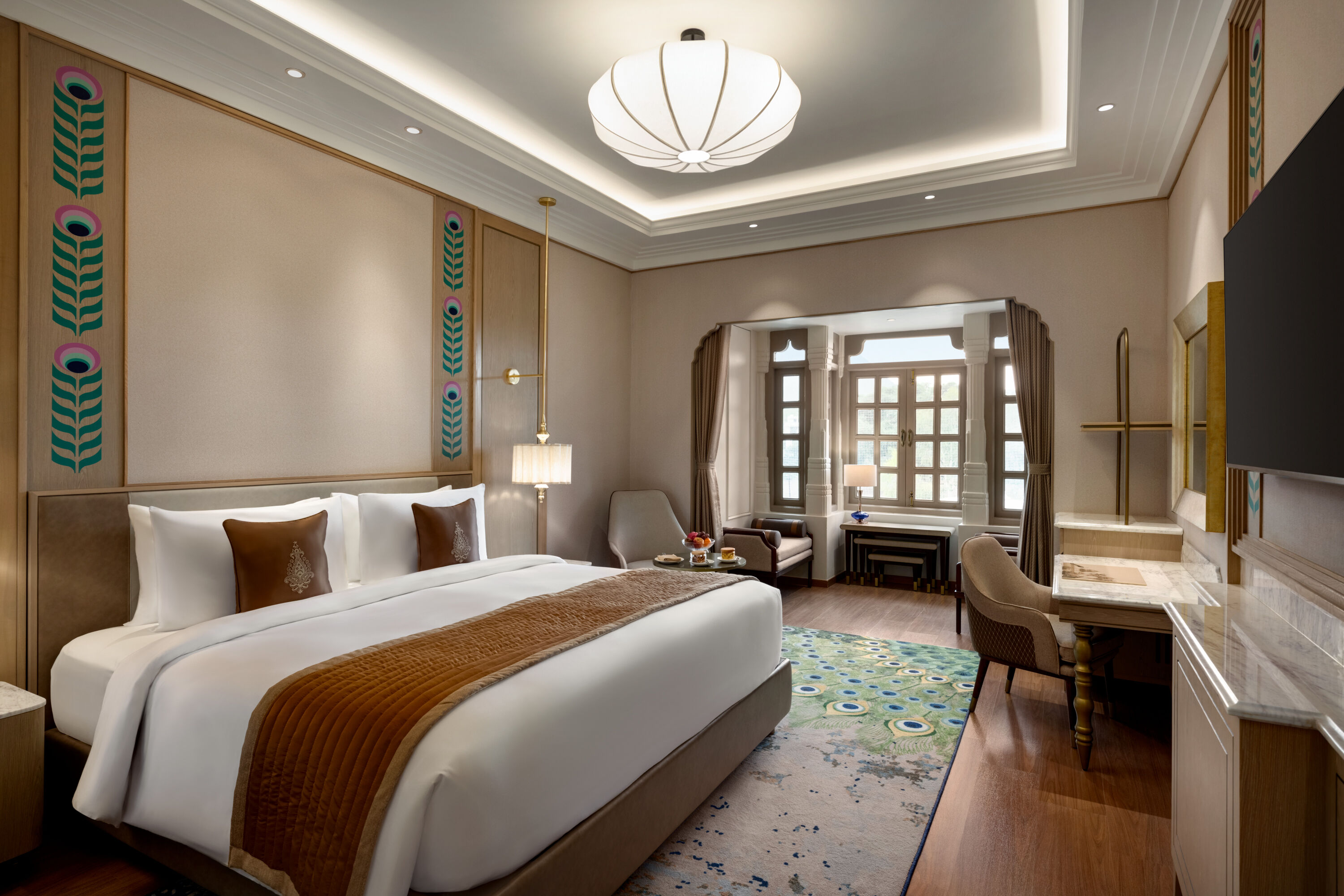 Guest room at the Wyndham Grand Udaipur Fateh Sagar Lake in Udaipur, Other than US/Canada