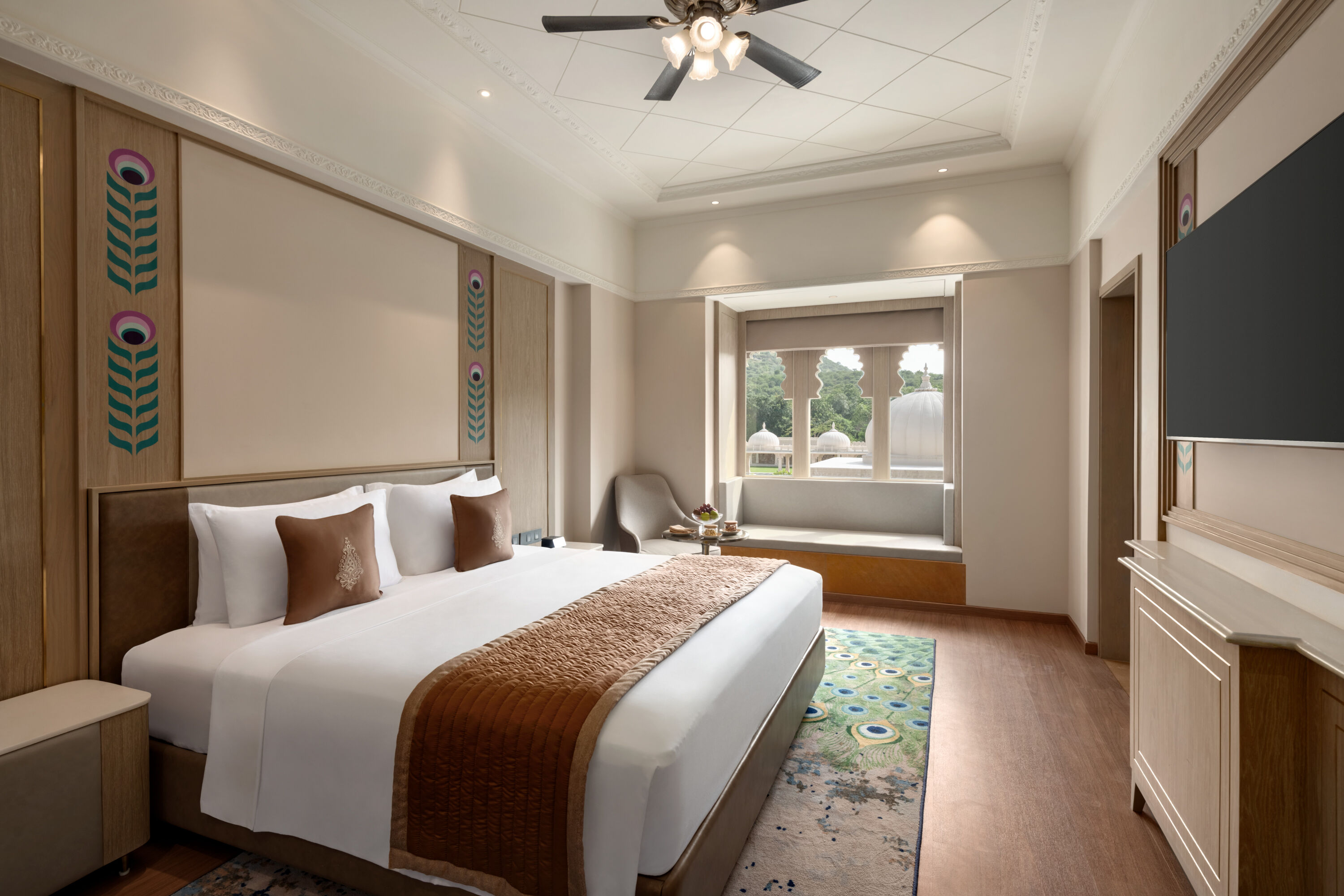 Guest room at the Wyndham Grand Udaipur Fateh Sagar Lake in Udaipur, Other than US/Canada