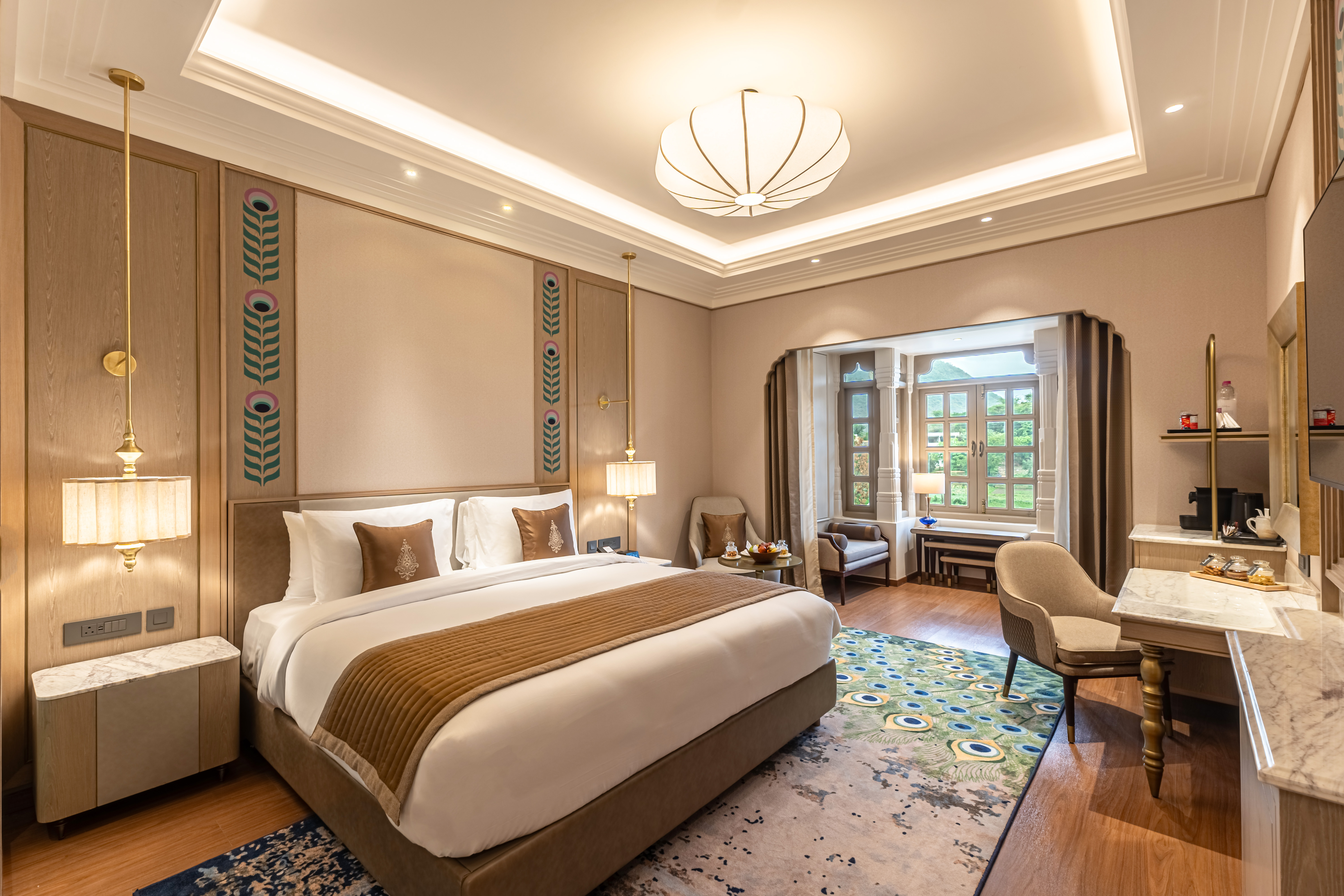 Guest room at the Wyndham Grand Udaipur Fateh Sagar Lake in Udaipur, Other than US/Canada