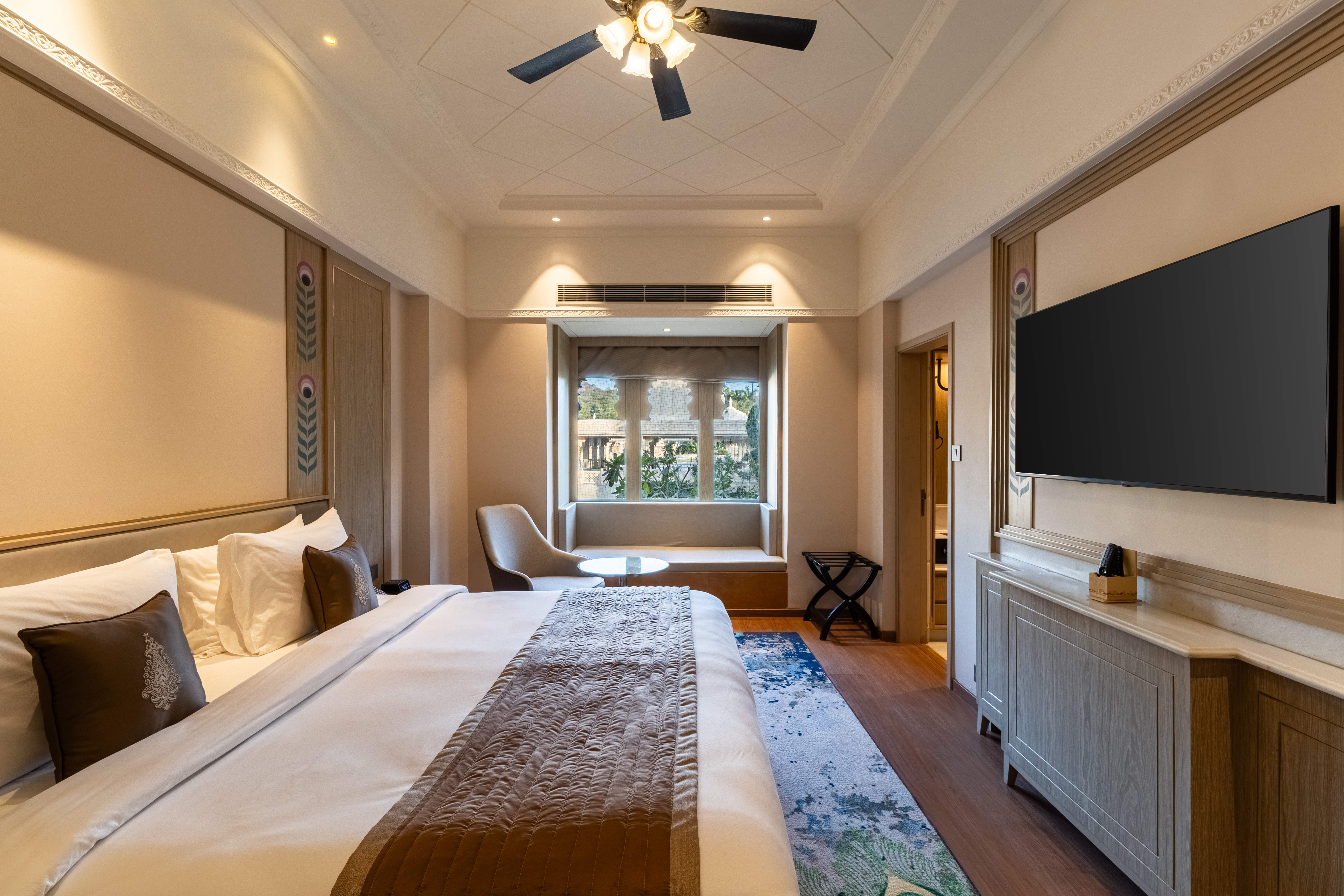 Guest room at the Wyndham Grand Udaipur Fateh Sagar Lake in Udaipur, Other than US/Canada