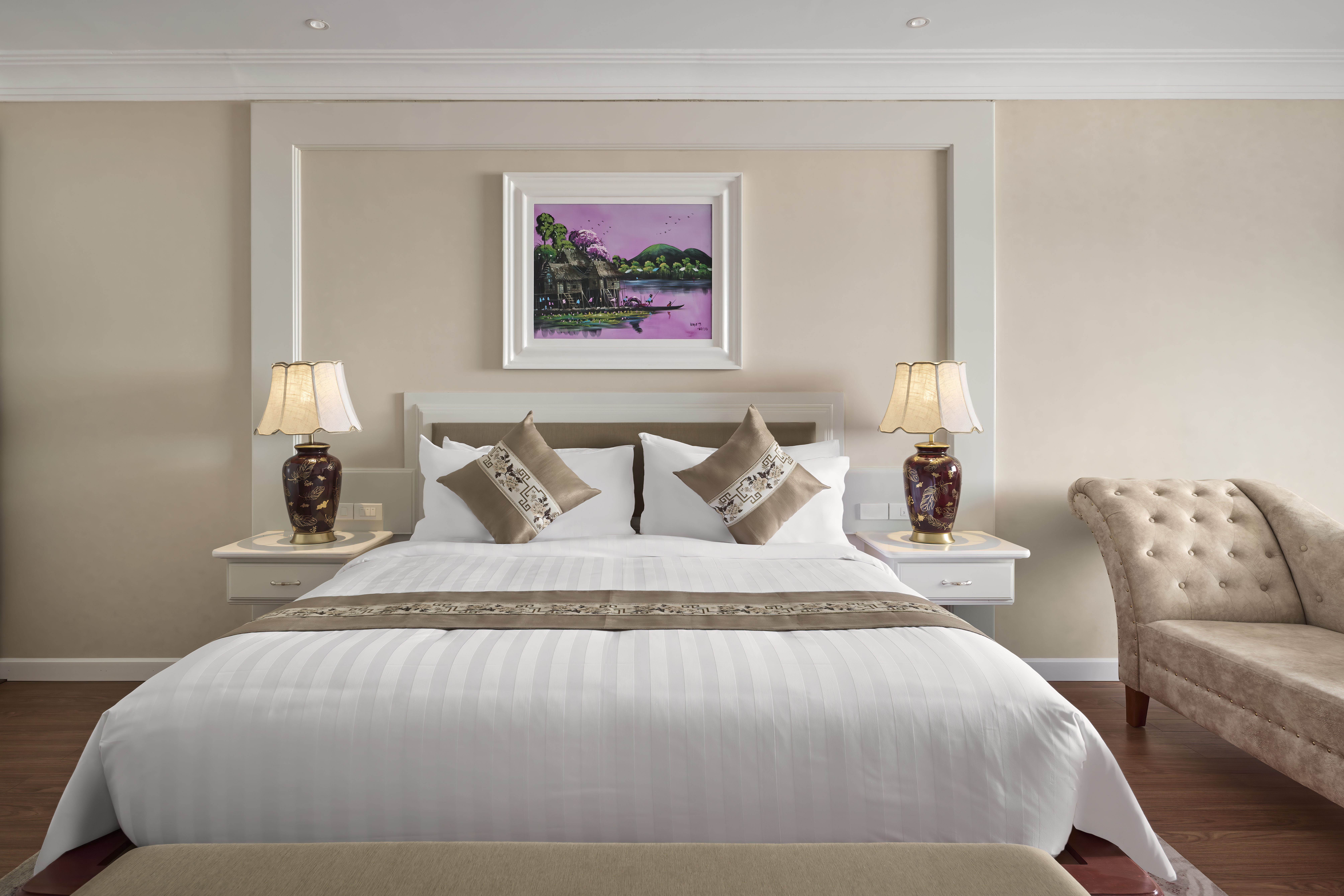 Guest room at the Wyndham Grand Phnom Penh Capital in Phnom Penh, Other than US/Canada