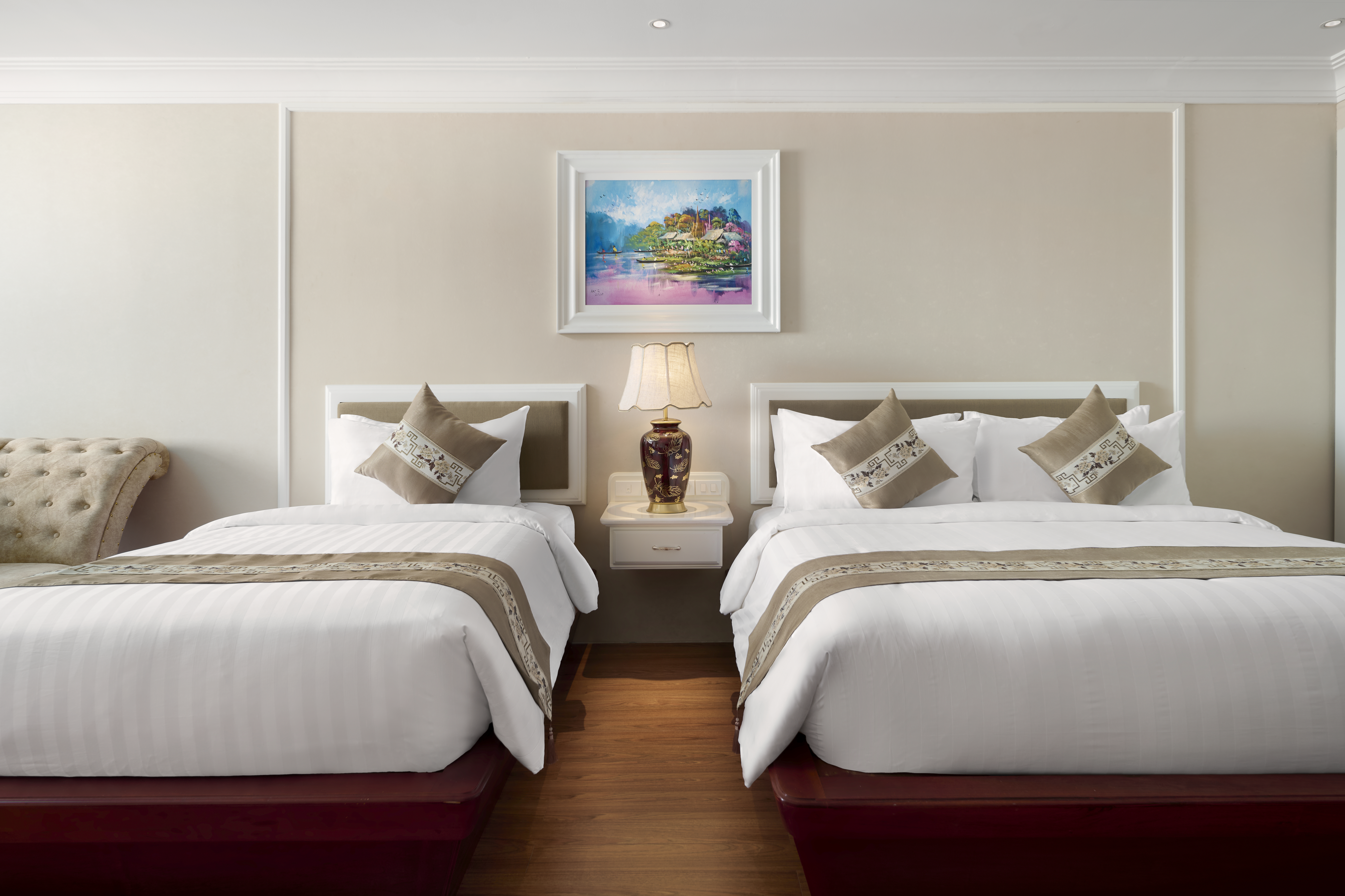 Guest room at the Wyndham Grand Phnom Penh Capital in Phnom Penh, Other than US/Canada