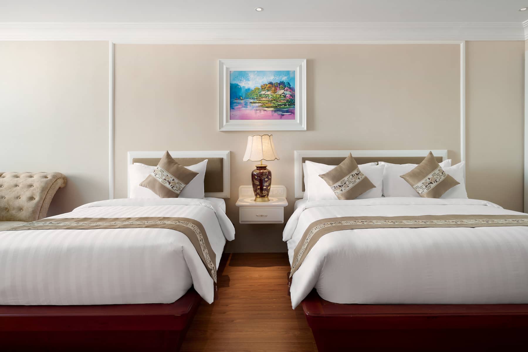 Guest room at the Wyndham Grand Phnom Penh Capital in Phnom Penh, Other than US/Canada