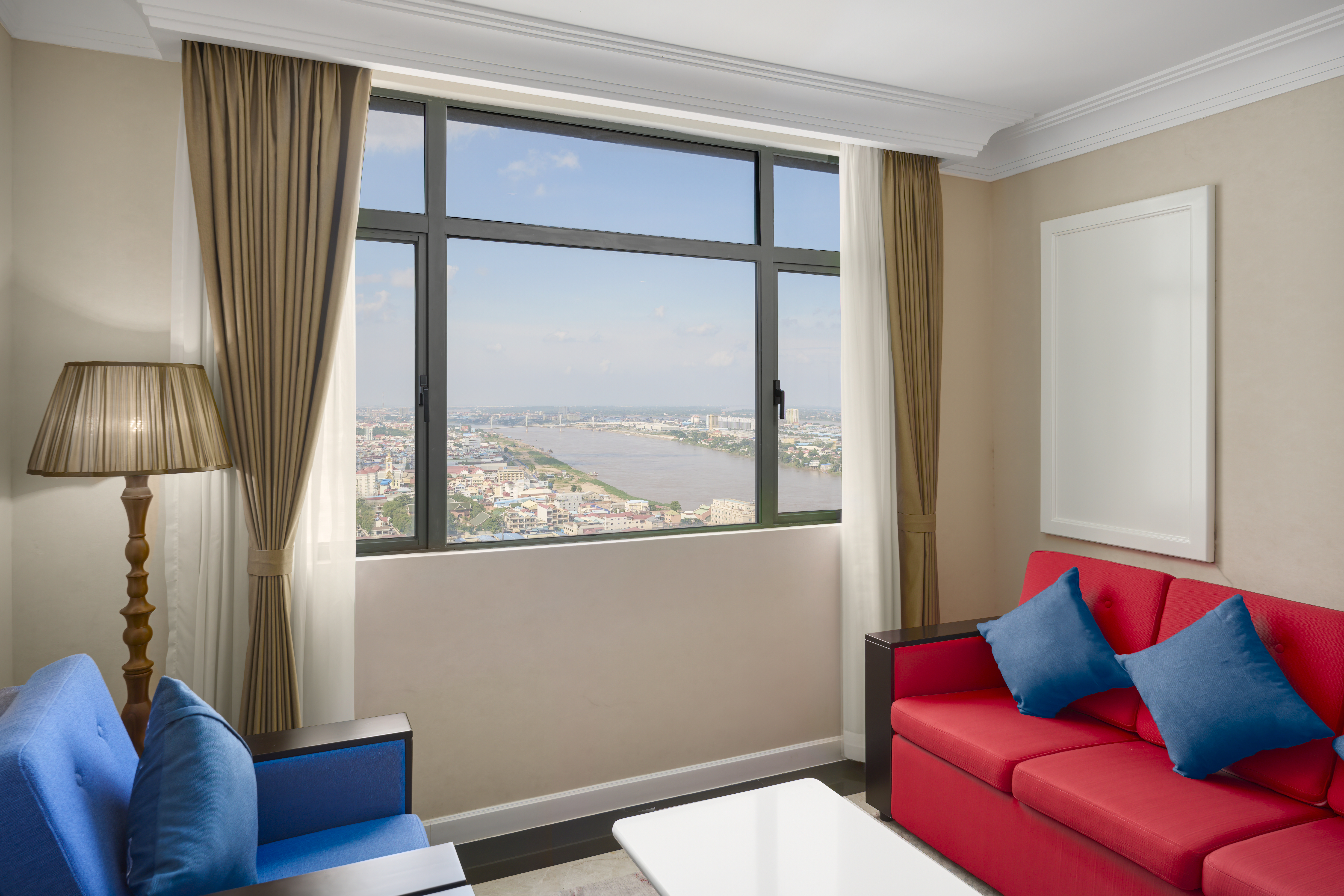 Guest room at the Wyndham Grand Phnom Penh Capital in Phnom Penh, Other than US/Canada