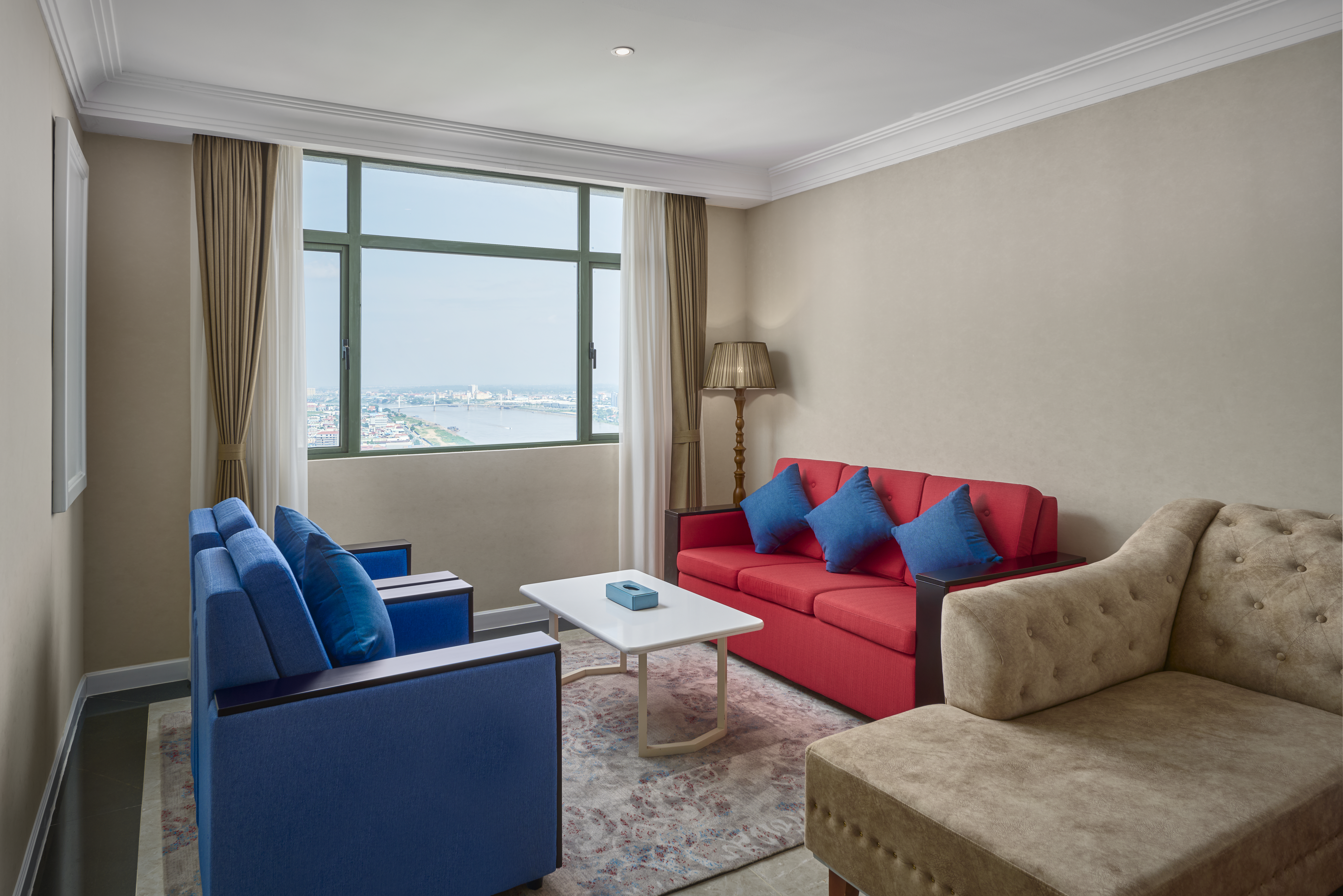 Guest room at the Wyndham Grand Phnom Penh Capital in Phnom Penh, Other than US/Canada