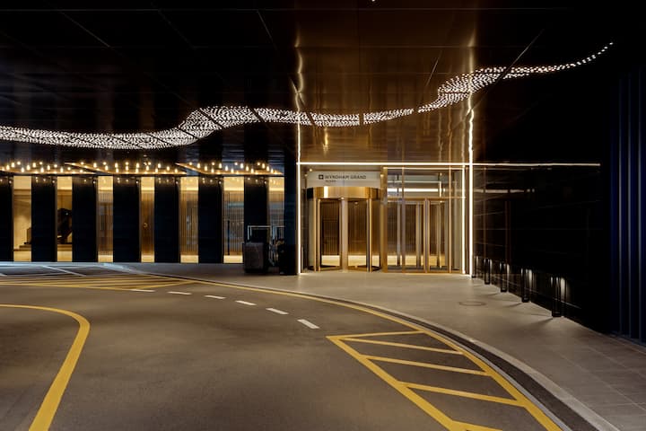 Exterior Night Image of Wyndham Grand Busan Ijin hotel in Busan, Other than US/Canada