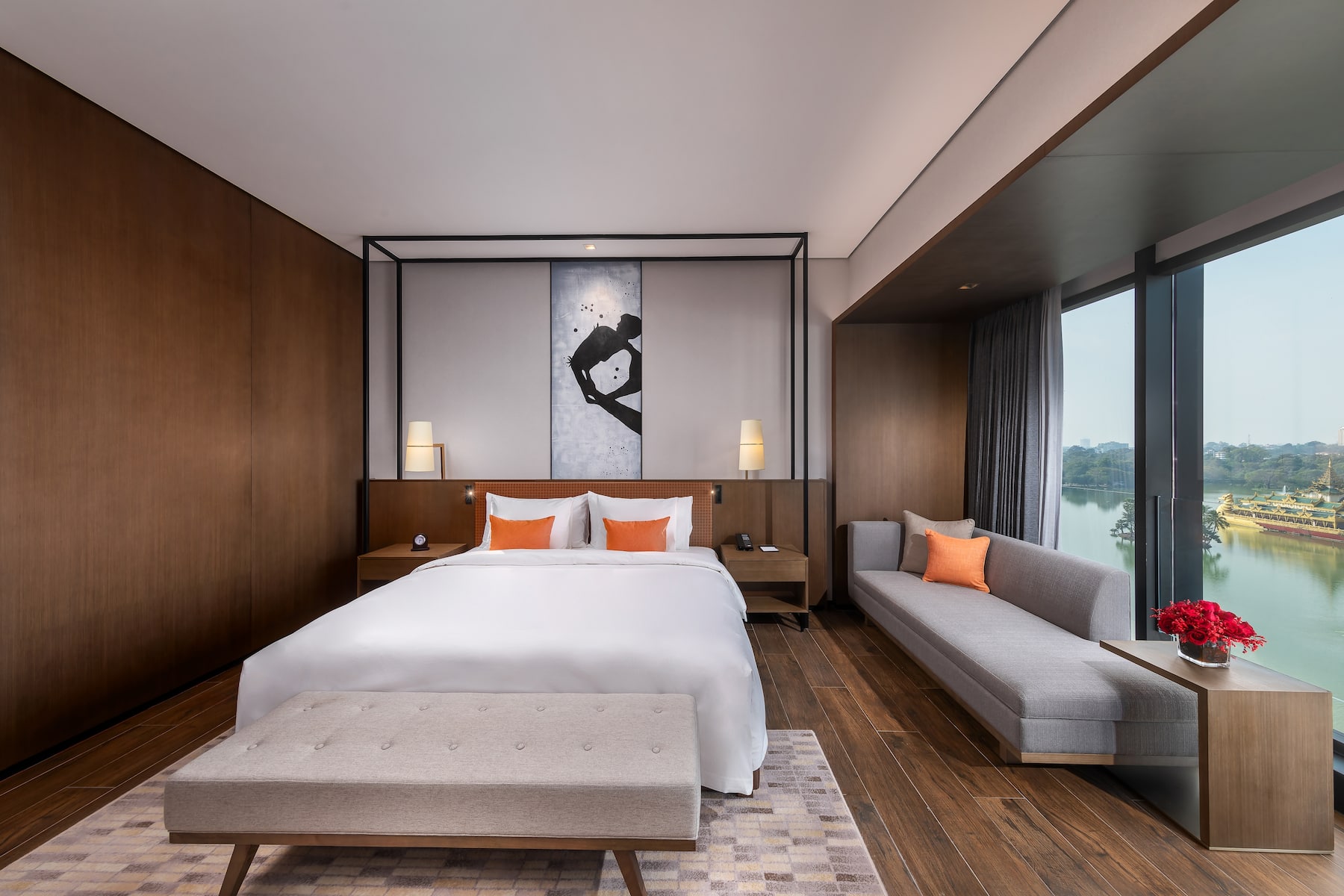 Guest room at the Wyndham Grand Yangon in Yangon, Other than US/Canada