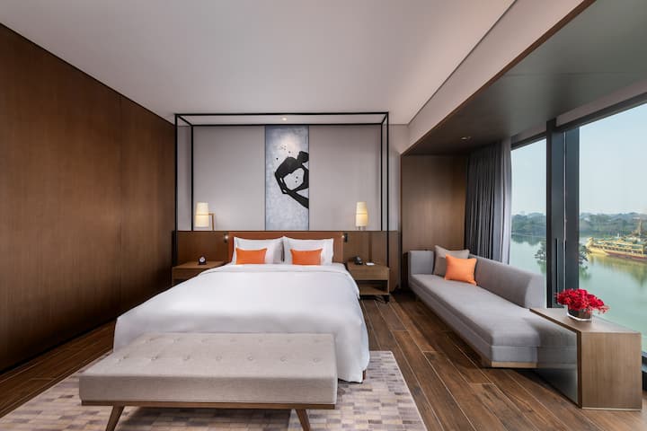 Guest room at the Wyndham Grand Yangon in Yangon, Other than US/Canada
