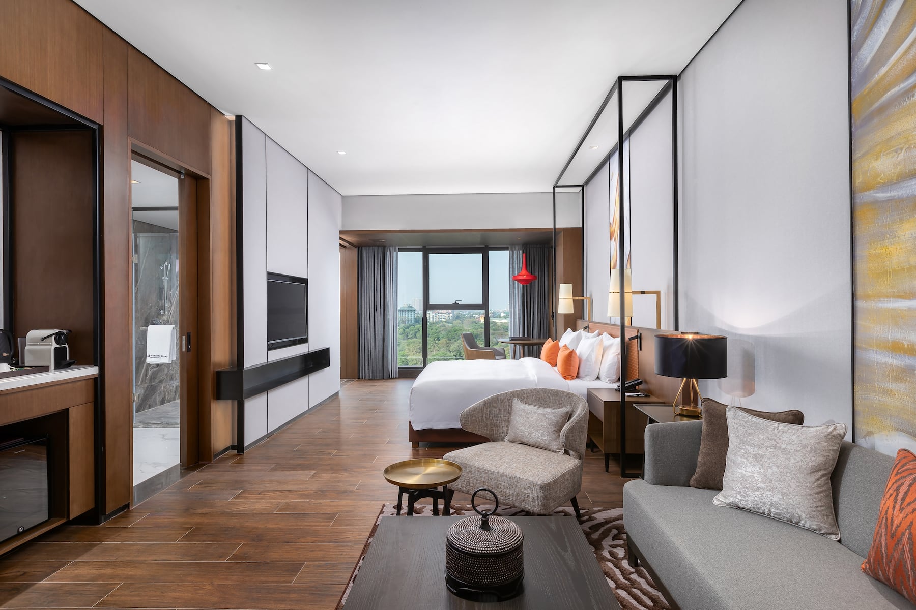 Guest room at the Wyndham Grand Yangon in Yangon, Other than US/Canada