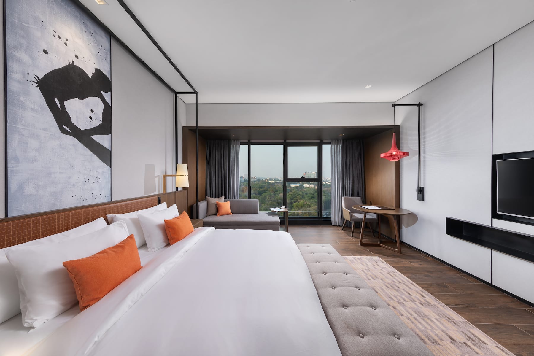 Guest room at the Wyndham Grand Yangon in Yangon, Other than US/Canada
